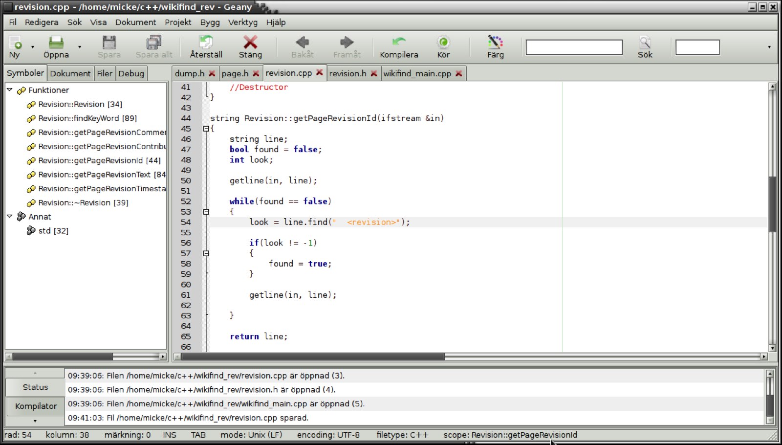A code editor showing indented source code with syntax highlighting.